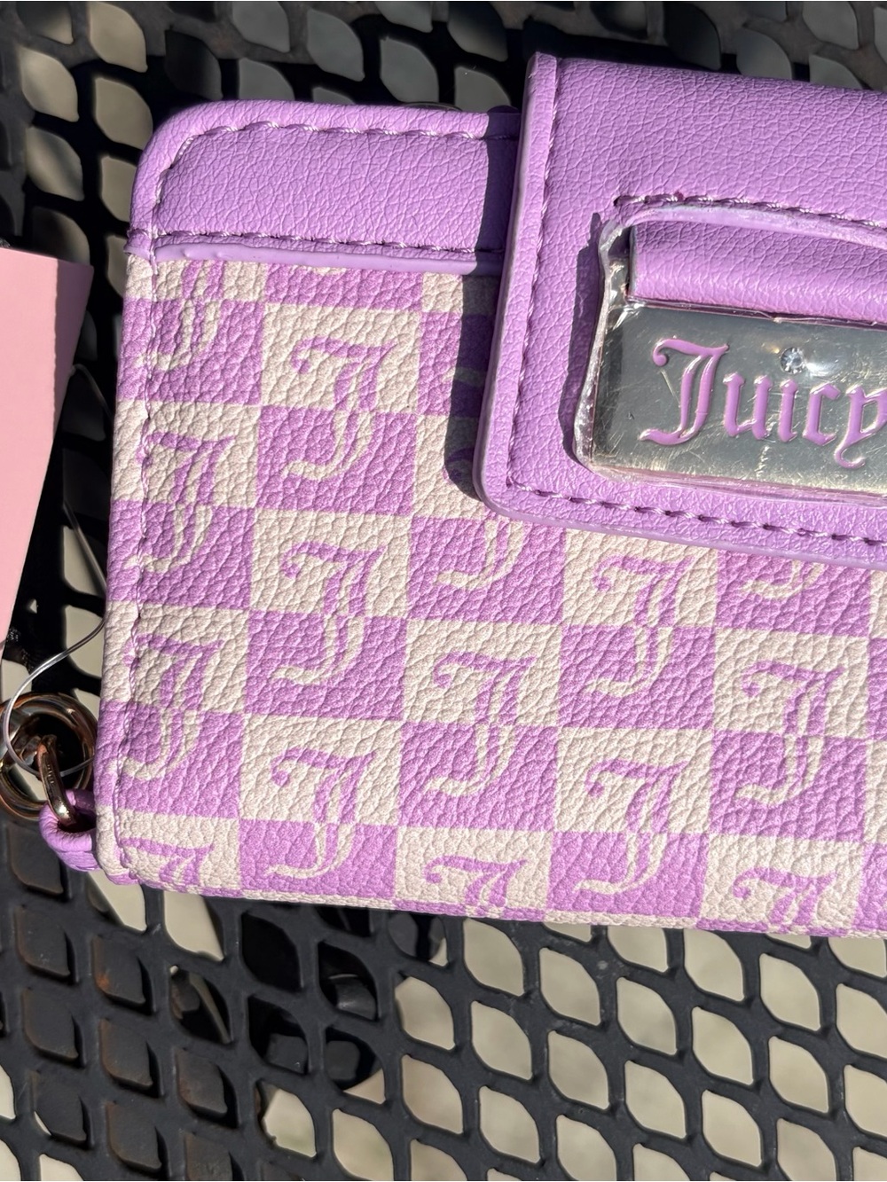 Juicy Couture Lavender Checker Mini Wallet